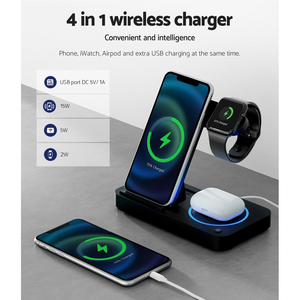 4-in-1 Wireless Charger Station