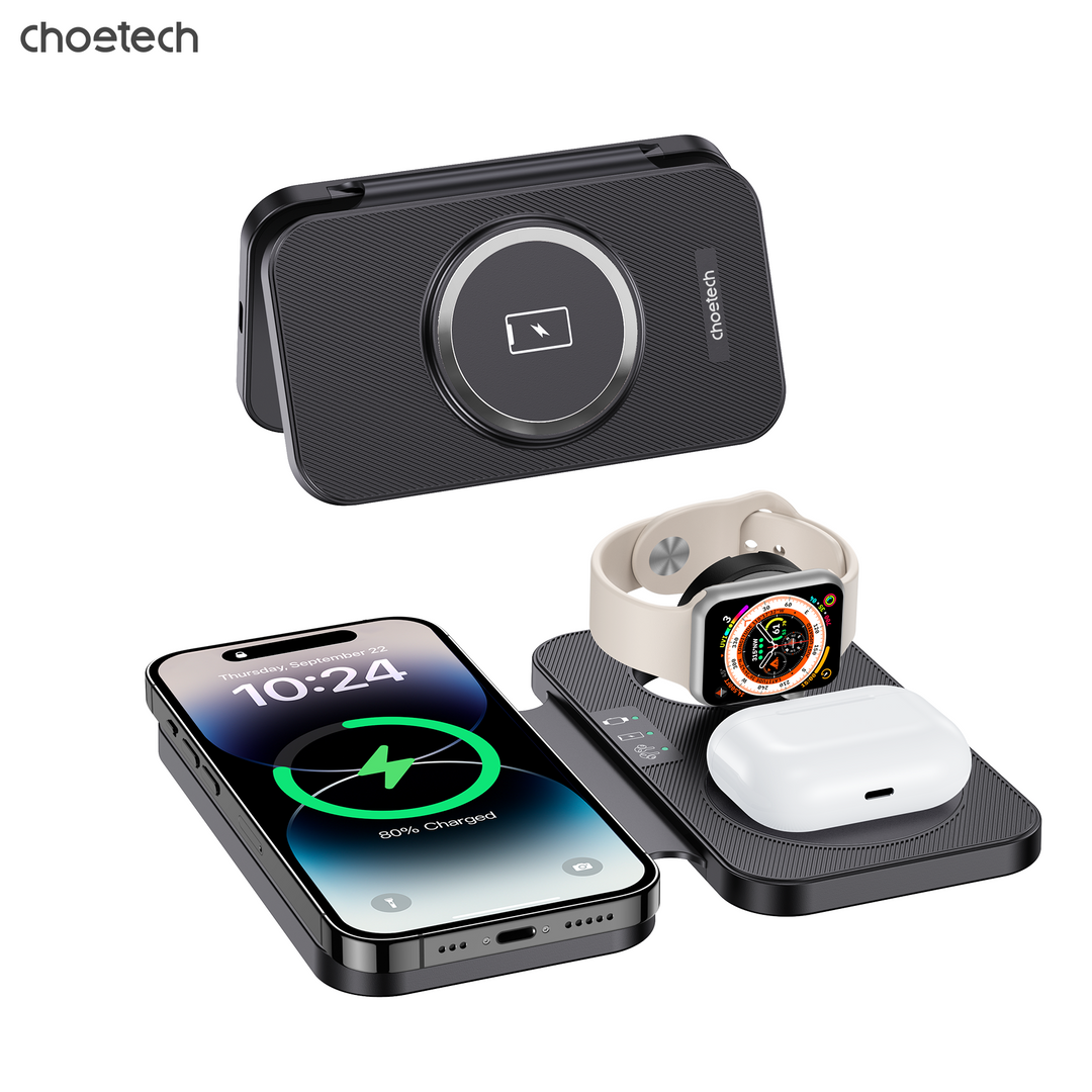 3-in-1 Magnetic Foldable Wireless Charger